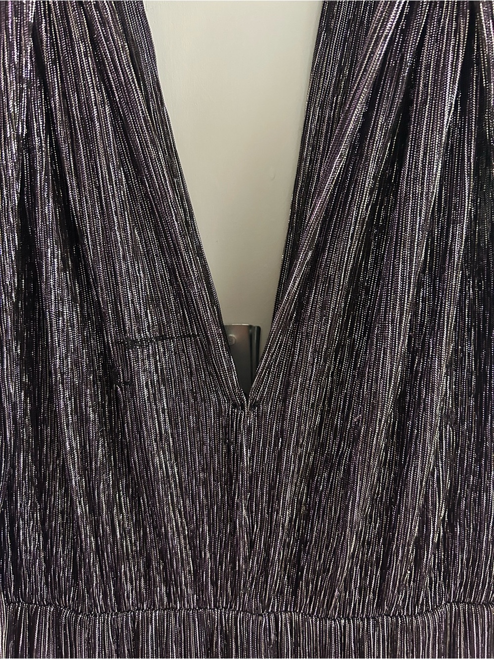 Sabina Musayev Helena Metallic Tiered Maxi Dress Size M Wedding Guest Formal - Picture 4 of 5